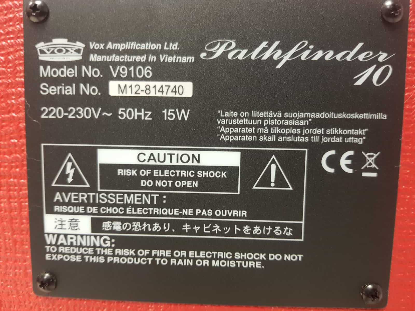 S/H - Vox - Pathfinder 10 - Ltd Edition Red - Image 7
